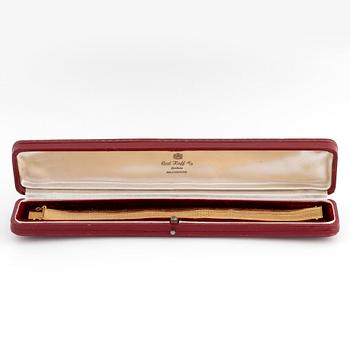 ARMBAND, 18K guld korridormatta, importstämplad.