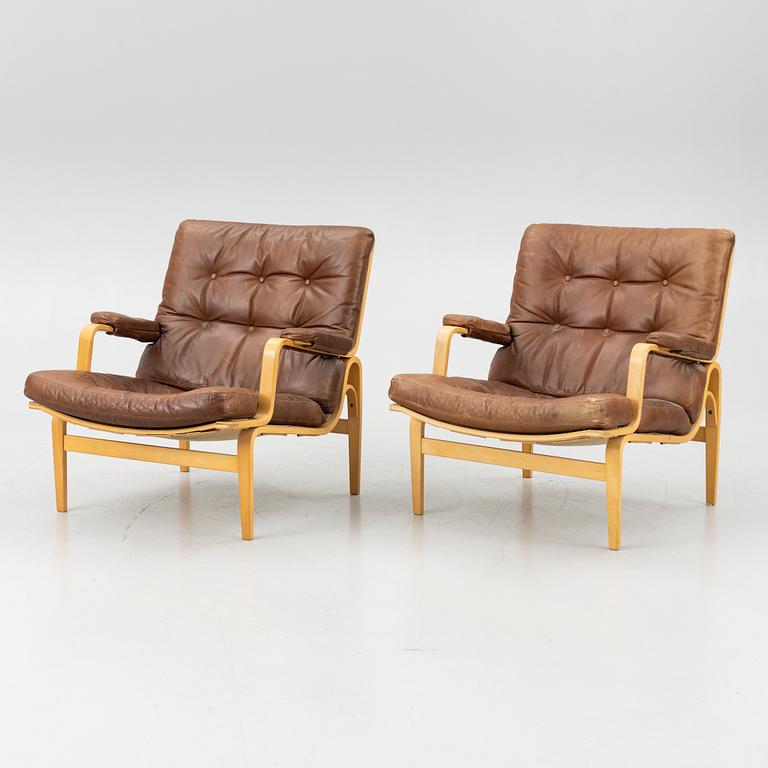 Bruno Mathsson, fåtöljer, ett par, "Ingrid", DUX.