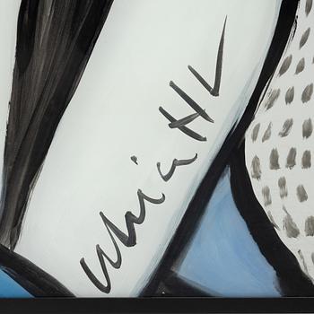 Ulrica Hydman-Vallien, a glass wall, signed.