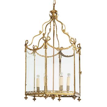 77. A Gustavian-style 19th century six-light lantern.