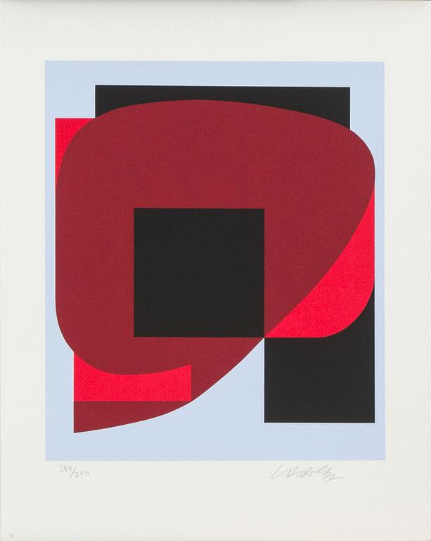 VICTOR VASARELY, 7 serigrafier i mapp, signerade och numrerade.