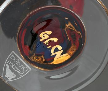 SNAPSGLAS, 4 st, "Nobelservisen", Gunnar Cyrén, Orrefors.
