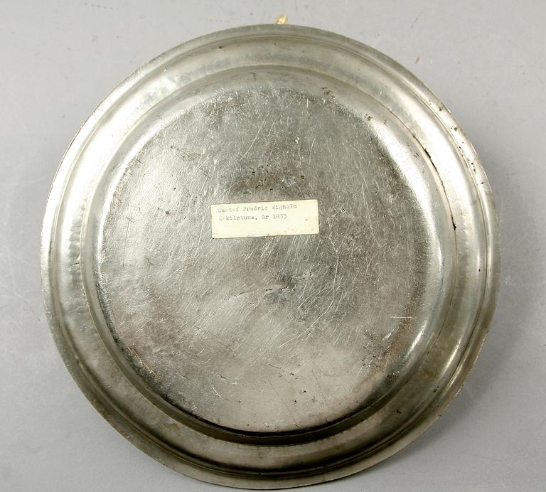 SKÅLFAT, tenn, Gustaf Frederic Wigholm (1804-1849), Eskilstuna, 1833.