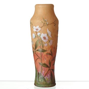 A Daum Art Nouveau cameo and enamel painted glass vase, Nancy, France ca 1900.