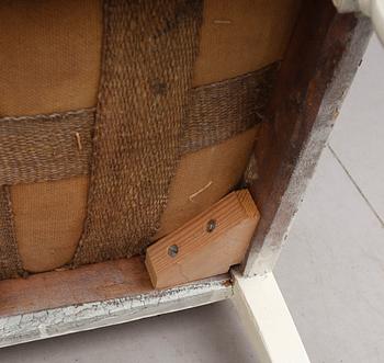 STOL SAMT TABURETT, gustavianska, 1700-/1800-tal.