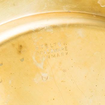 21 BRASS UNDER PLATES, second half of the 20th century.