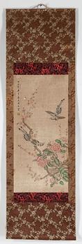 Three hanging scrolls, second half of the 20th century, attributed to Li Yaoping, Gao Xiang and Lu Hui.
