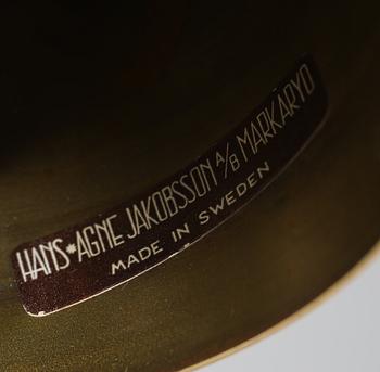 TAKLAMPA, Hans-Agne Jakobsson, Markaryd, 1900-talets andra hälft, höjd ca 18 cm.