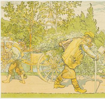 Carl Larsson, "Ute blåser sommarvind".