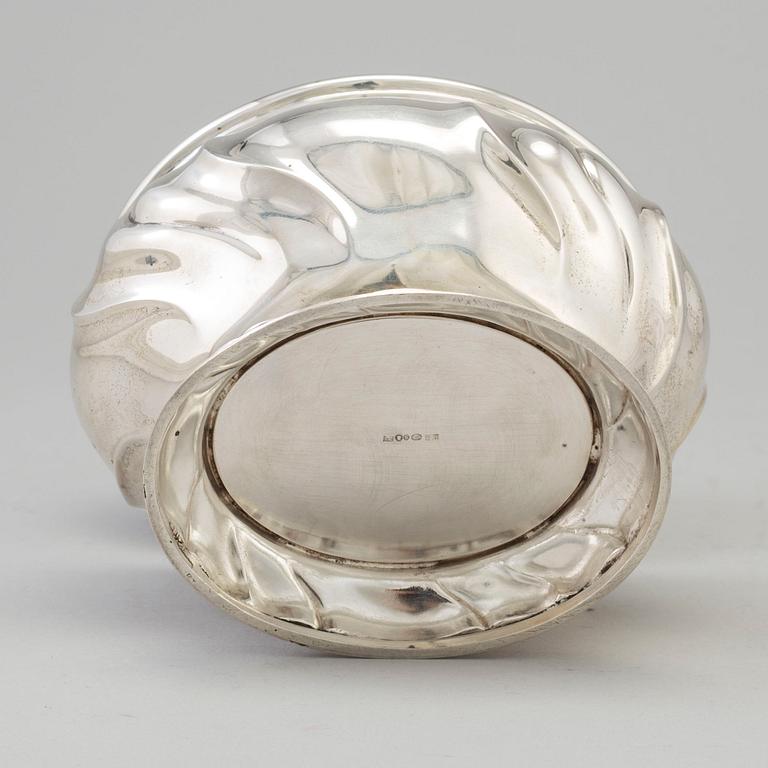 SOCKERSKÅL, silver, rokokostil, K Andersson, Stockholm, 1926.