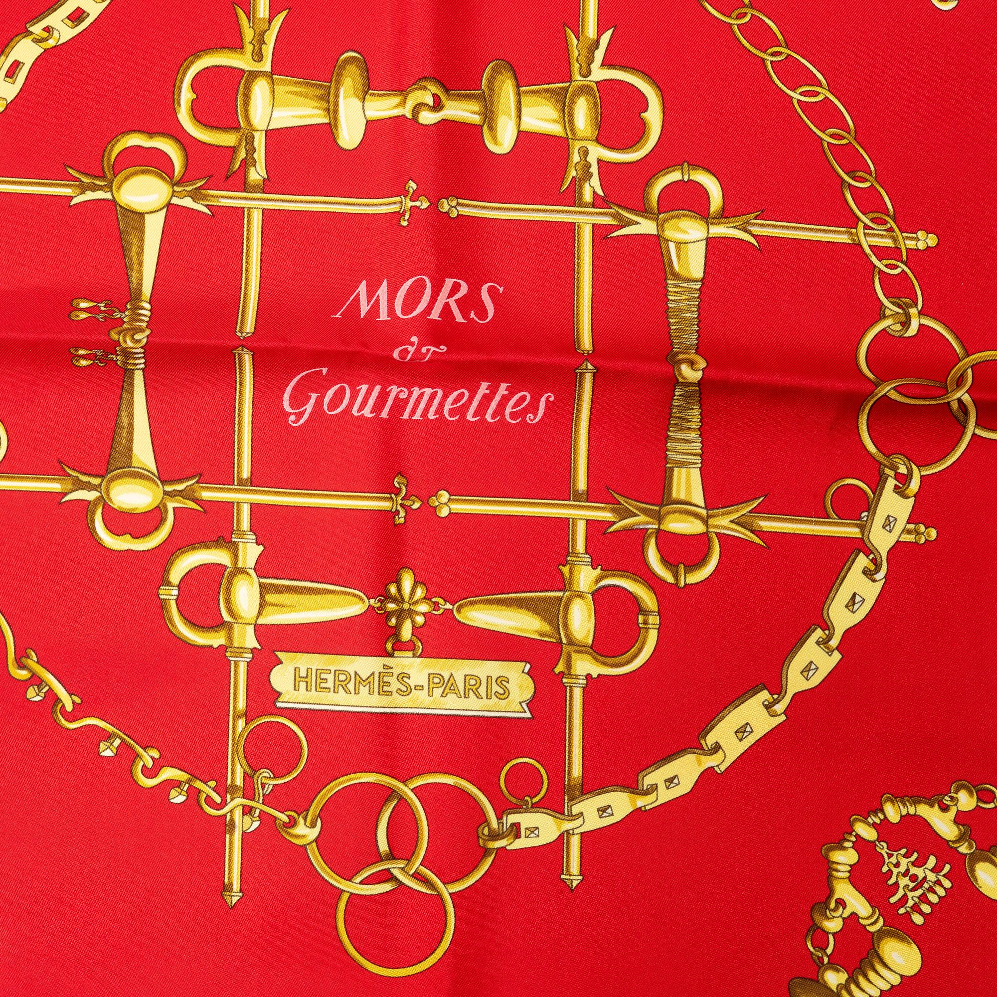 Hermès, scarf, "Mors & Gourmettes".