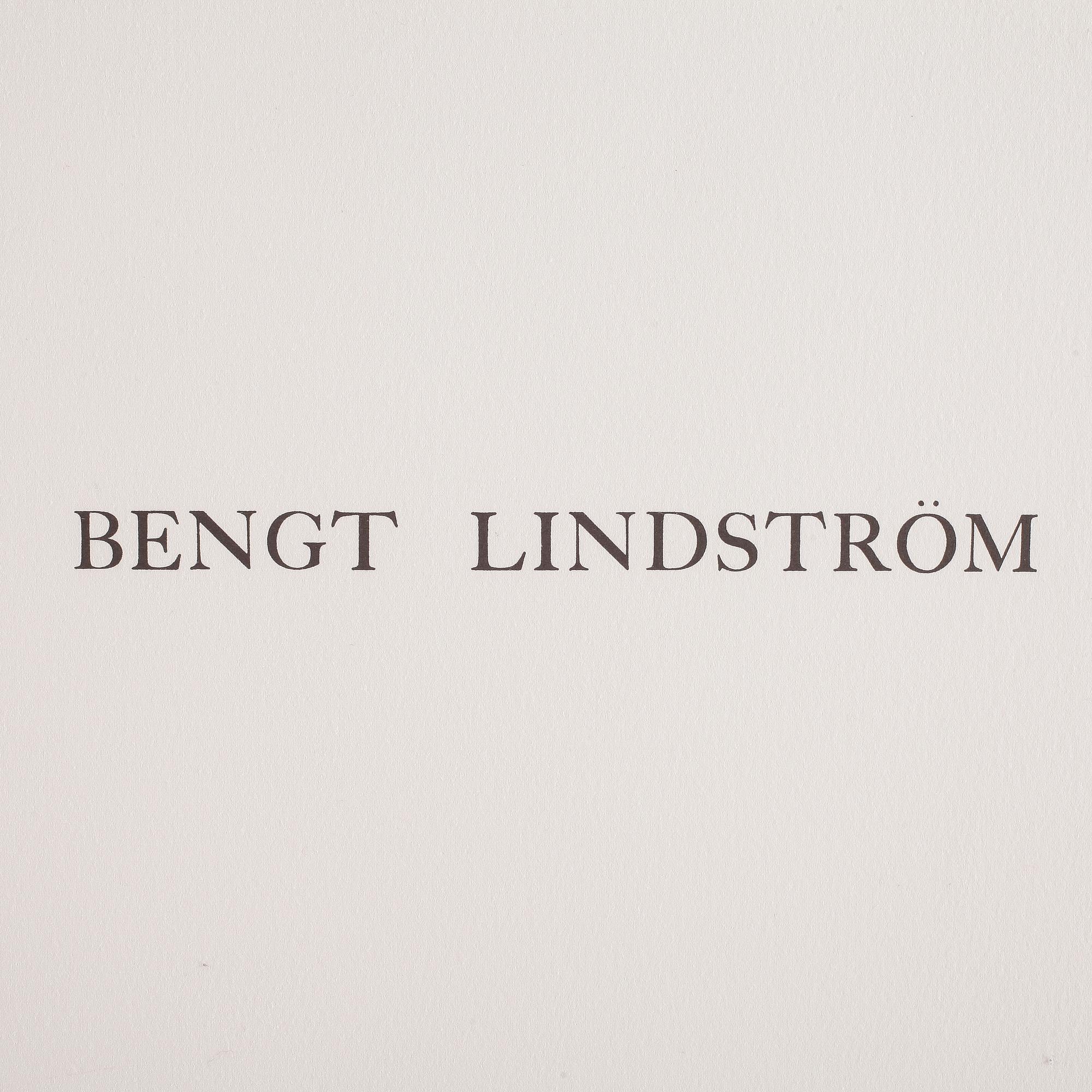 BENGT LINDSTRÖM, mapp med 7 carborundumetsningar, signerade och numrerade 83/90, editerade av ABCD, Paris, utgiven 1976.