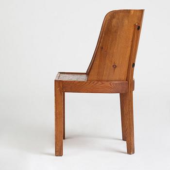 Axel Einar Hjorth, a stained pine low back "Lovö" chair, Nordiska Kompaniet, Sweden 1930's.
