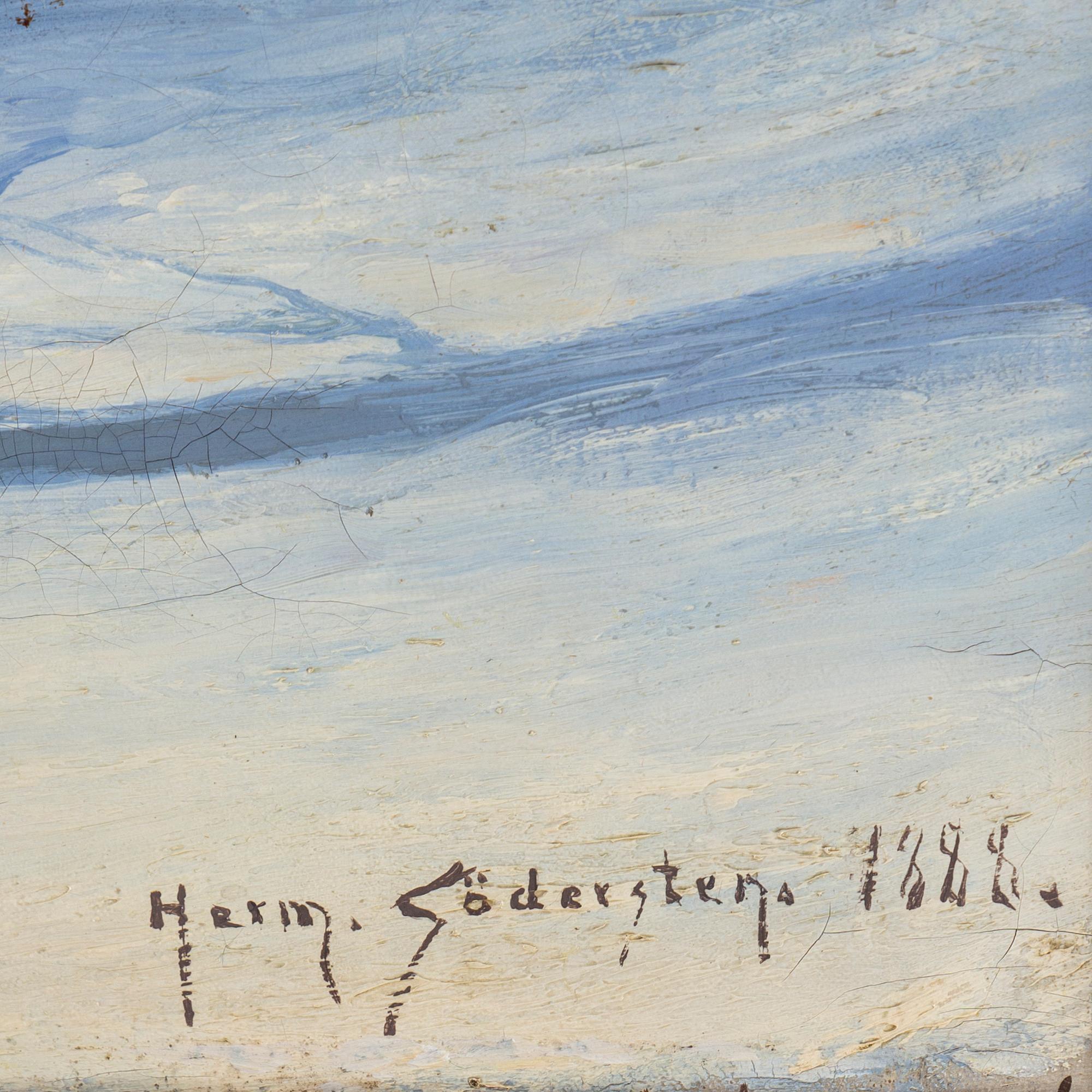 HERMAN SÖDERSTEN, oil on canvas, signed and dated 1888.