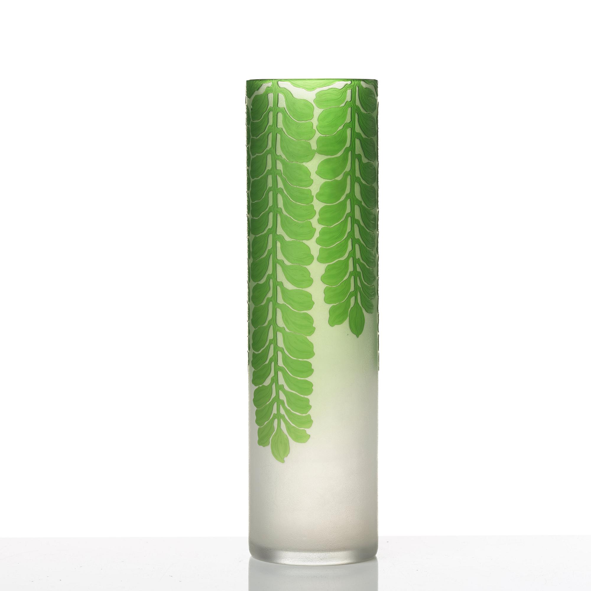 Karl Lindeberg, an Art Nouveau cameo glass vase, Kosta early 20th century.