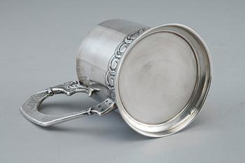 A TEA-GLASS HOLDER, 84 silver Mihail Tarasov Moscow 1908-17. Height 12 cm, weight 176 g.