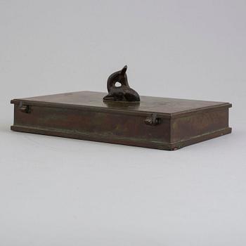 SUNE BÄCKSTRÖM, a bronze box from Malmö, 1930's.
