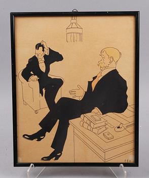 CARl HENRIK JENSEN, litografiska tryck, 11 st, mongramsign C.C. och dat -17.