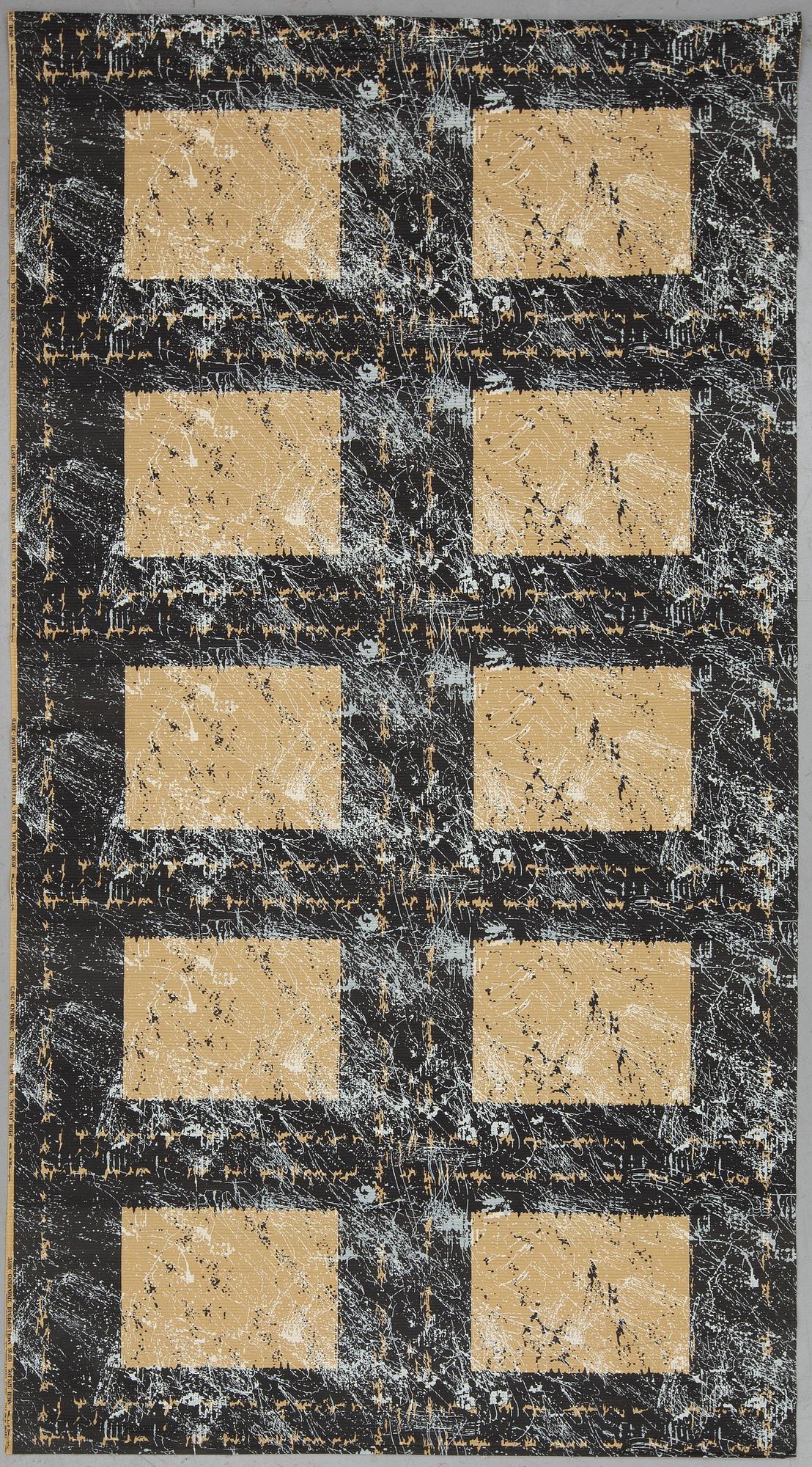 "Soft sand", plicerat tygtryck, ca 241 x 129 cm (samt 49-50 cm omvikt på baksidan).