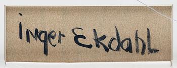 INGER EKDAHL, gouache på papper, signerad a tergo.