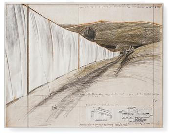 209. Christo & Jeanne-Claude, "Running Fence (Project for Sonoma County and Marin County, State of California) - Estero Road".