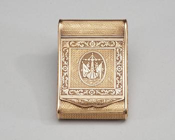 A Swiss 19th century gold snuff-box.