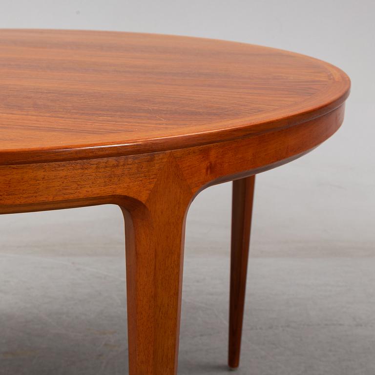 A 1960's 'Diamant' teak dining table by Bertil Fridhagen with two additional leaves.