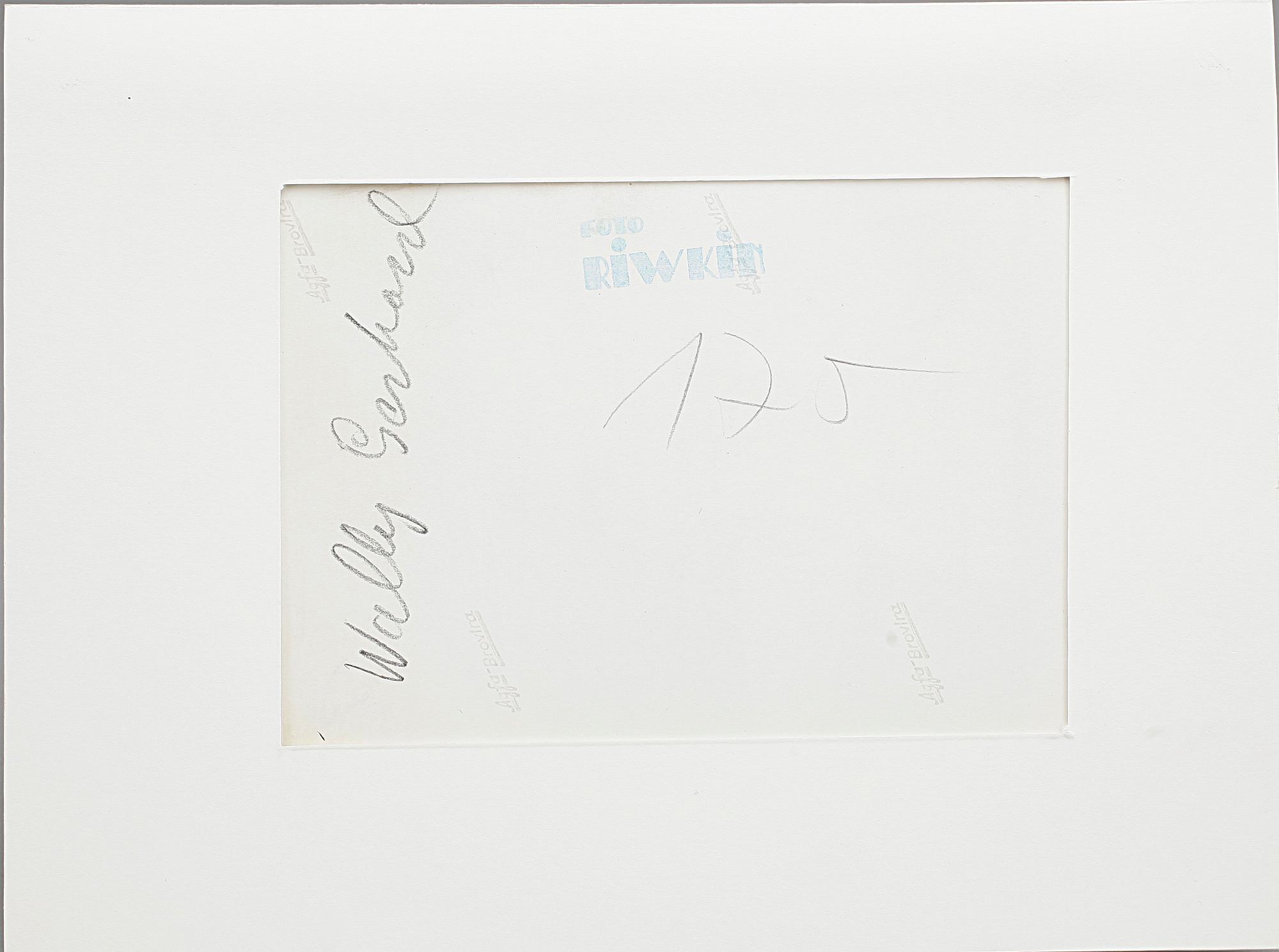 ANNA RIWKIN-BRICK, fotografi, sign o stämpelsign a tergo.