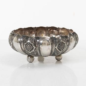 Skål, silver, Persien (Iran), 1900-tal.