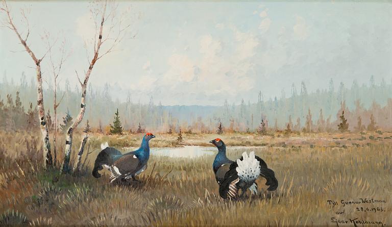 Ejnar Kohlmann, olja på duk, signerad med dedikation och daterad 1963.