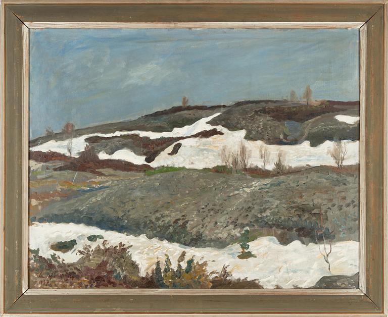 Gustaf Carlström, oil on canvas, signed and dated 1937.