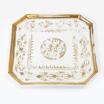 Coffee service, 6 pieces, porcelain, tête à tête, Empire, first half of the 19th century.