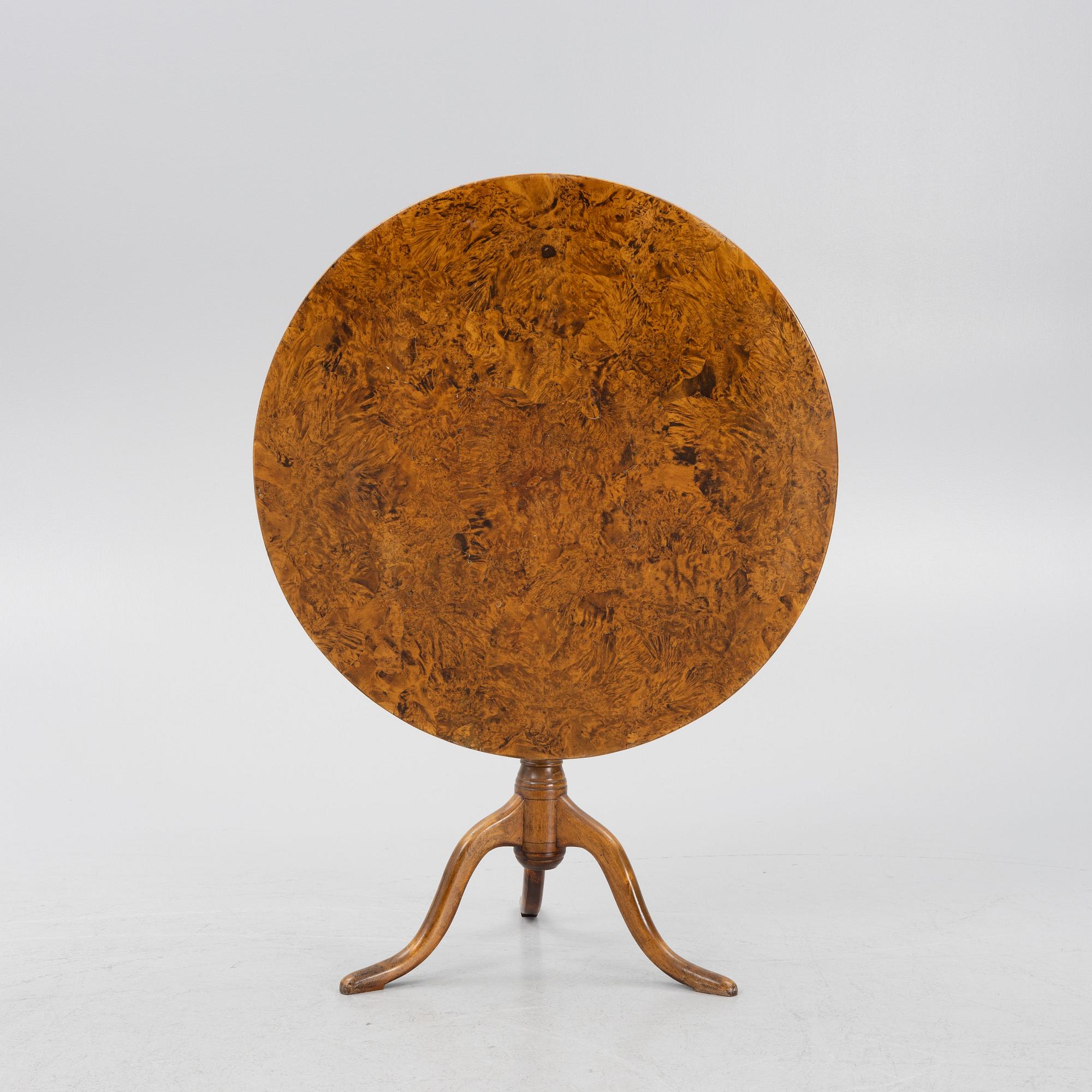 Fällbord, Mälardalen, omkring år 1800.