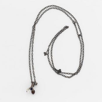 Ole Lynggaard, Charlotte Lynggaard, "Lotus" pendant, with chain, sterling silver.