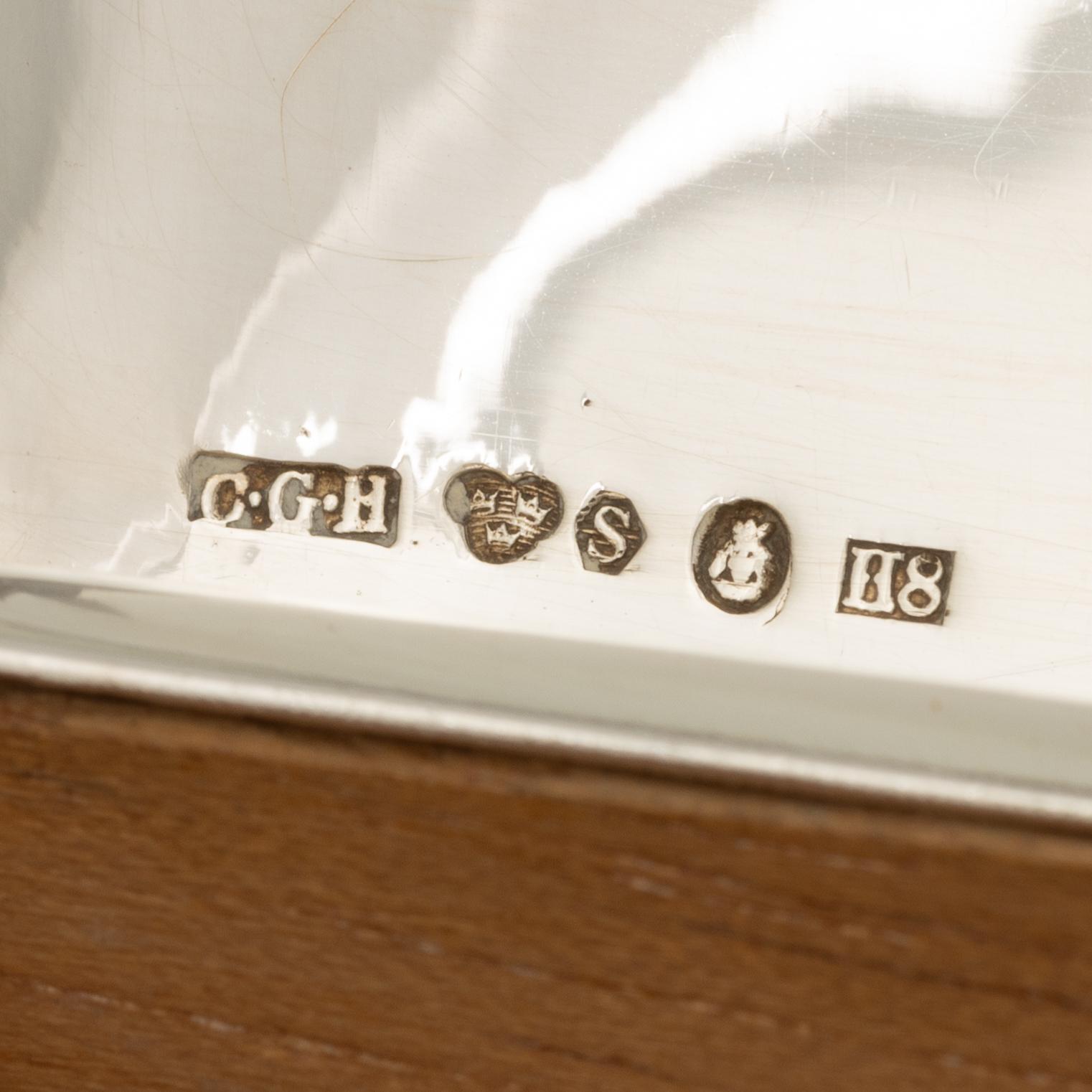 Cigarette cases 2 pcs, silver, CG Hallberg 1925 and 1934.