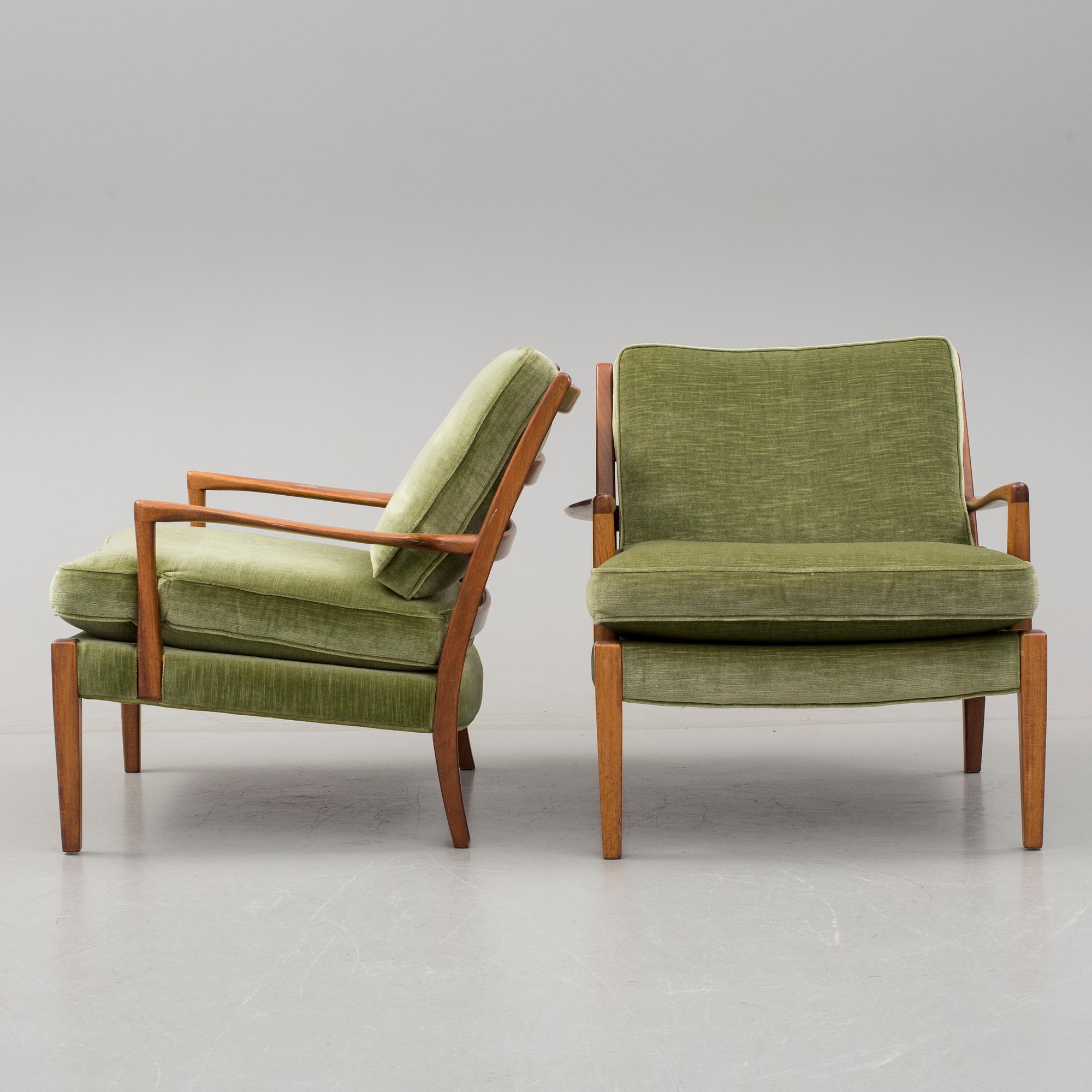 FÅTÖLJER, ett par, "Löven", Arne Norell, 1960-tal.
