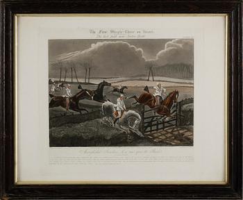 KOPPARSTICK, 4 st, efter Alken, England, 1800-/1900-tal.