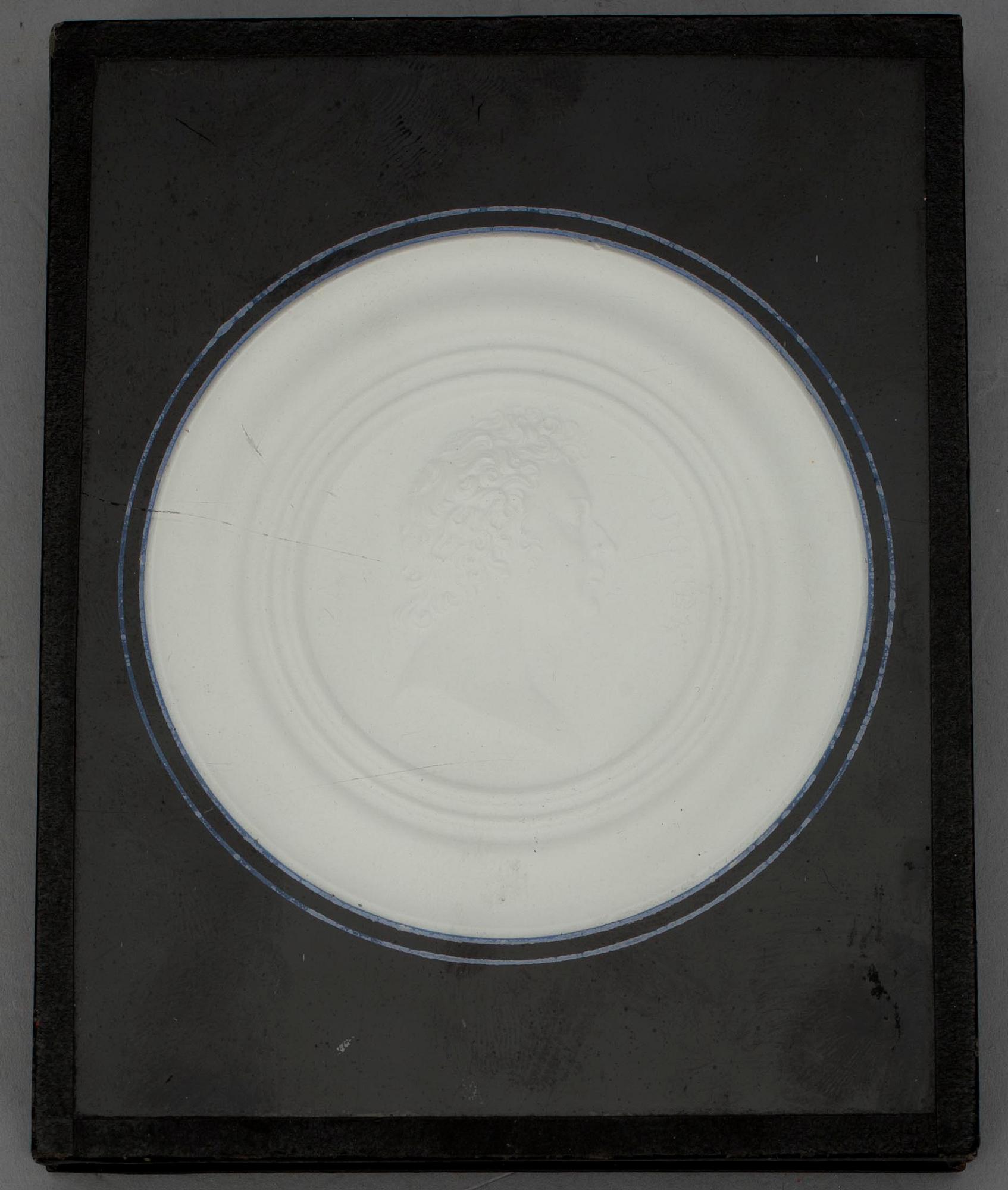 RELIEF I RAM, Esaias Tegnér (1782-1846), gips, 1800-tal.