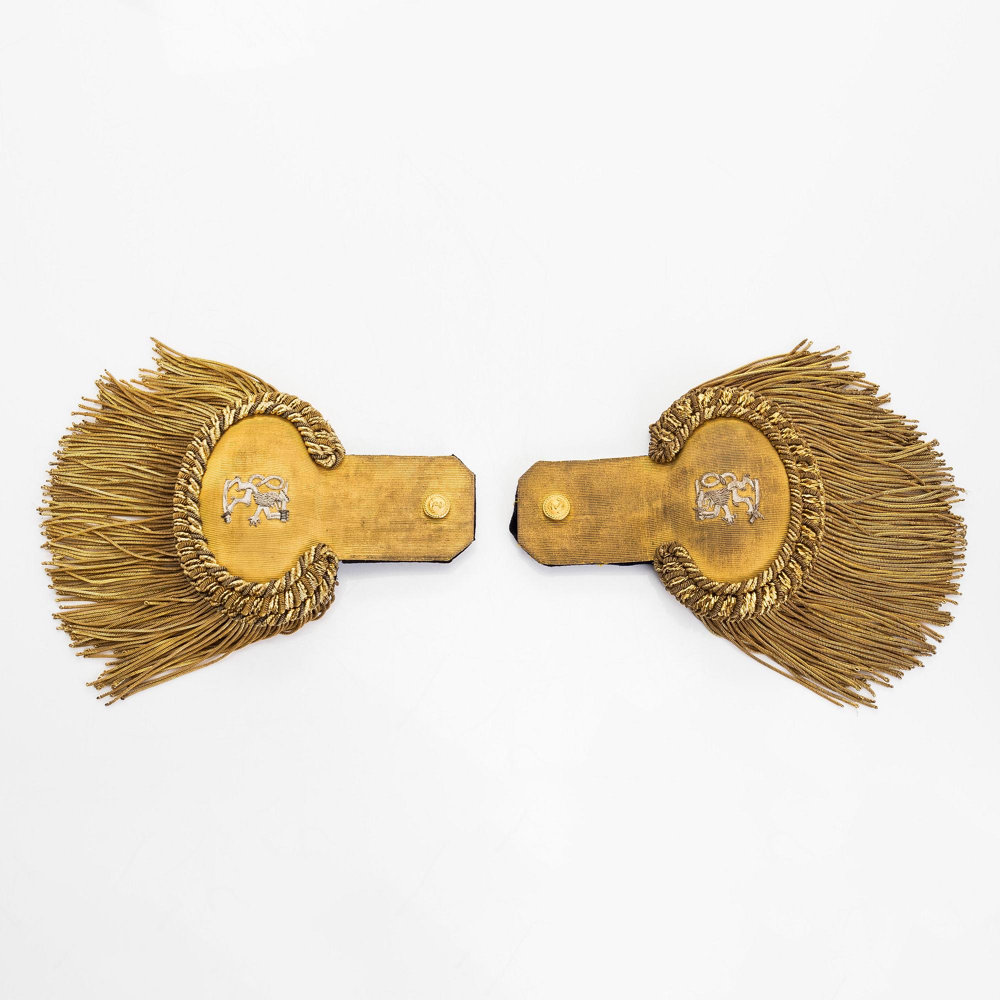 Finnish Navy's officer's epaulettes, ca 1920.