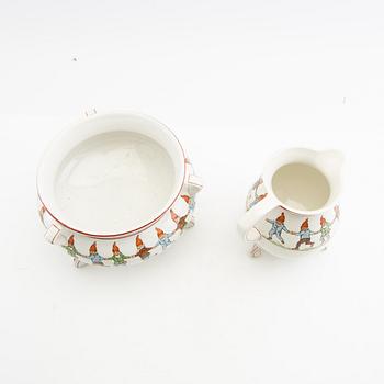 Porcelain bowl and jug Villeroy & Boch Germany first half of the 20th century stoneware.