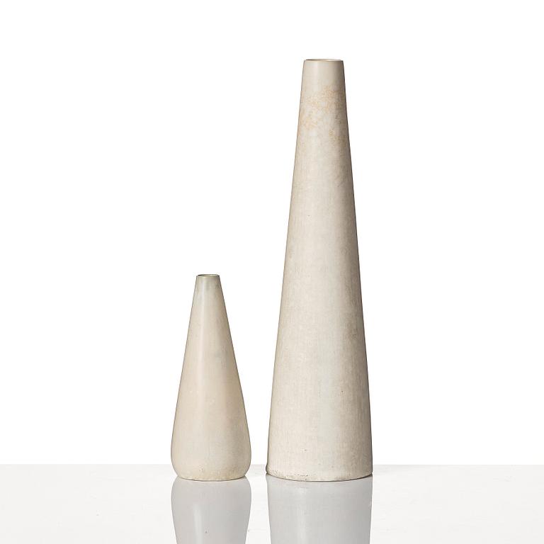 Carl-Harry Stålhane, a set of 9 stoneware vases, Rörstrand, Sweden 1950-60s.