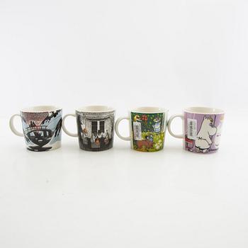 Mugs 8 pcs and 1 plate Moomin characters/ Mumin Arabia Finland.