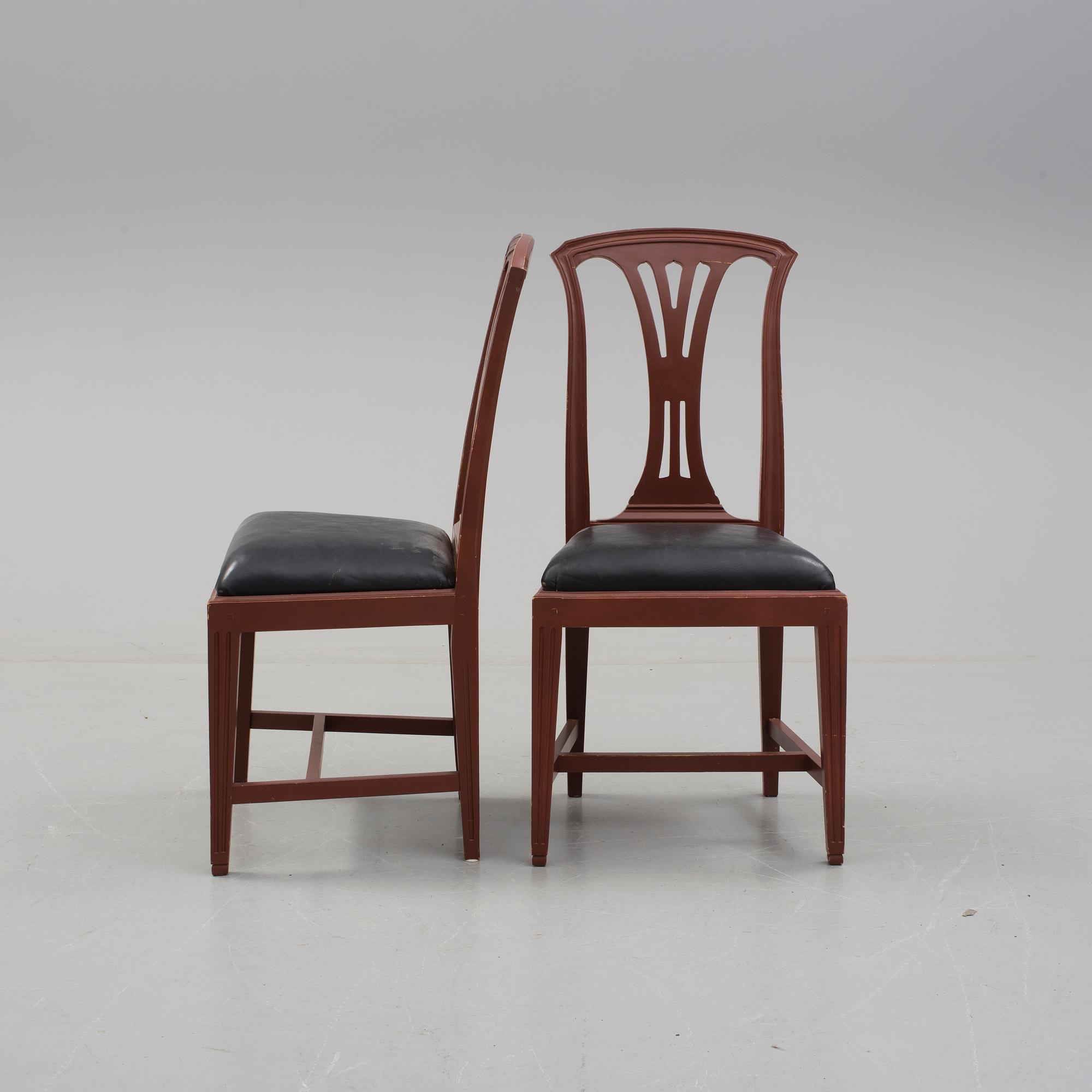 STOLAR, 8 st. Gustaviansk stil, "Fresta" Ikeas 1700-talsserie.