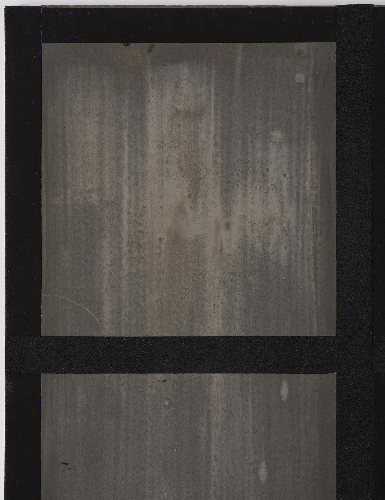 Harvey Quaytman, "Ivory, Slat and Black Glass".