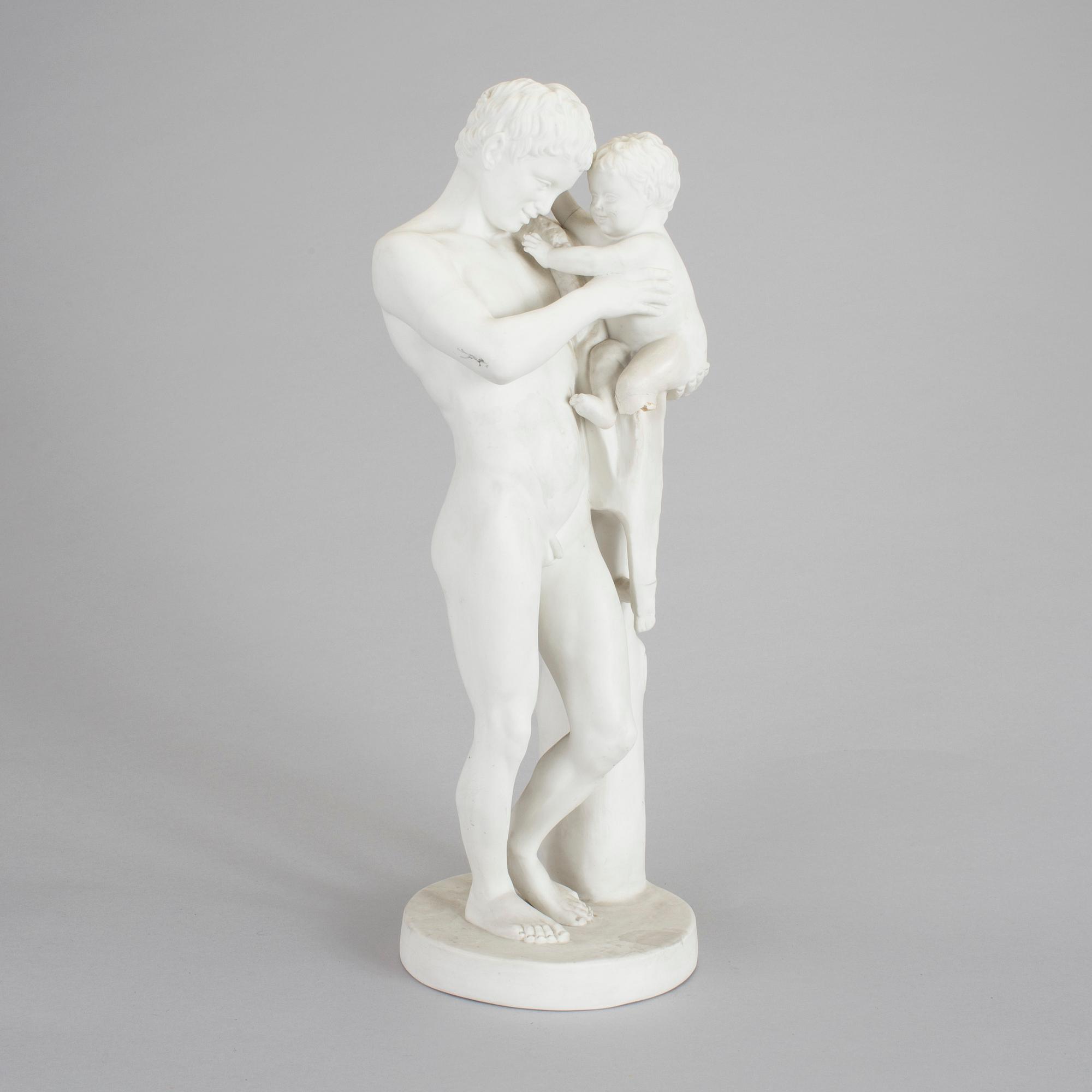 SKULPTUR, parian, F. Kiellberg, stämpelsignerad och daterad 1869, tillverkad mellan 1870-1907.