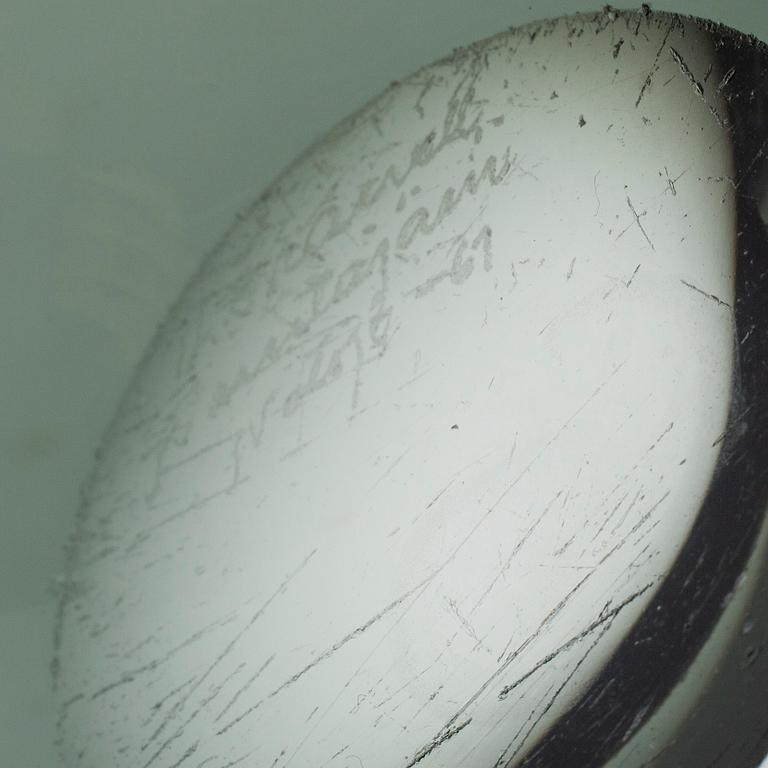 MALJAKKO, lasia, "Saippuakupla", signeerattu K. Franck Nuutajärvi Notsjö -61.