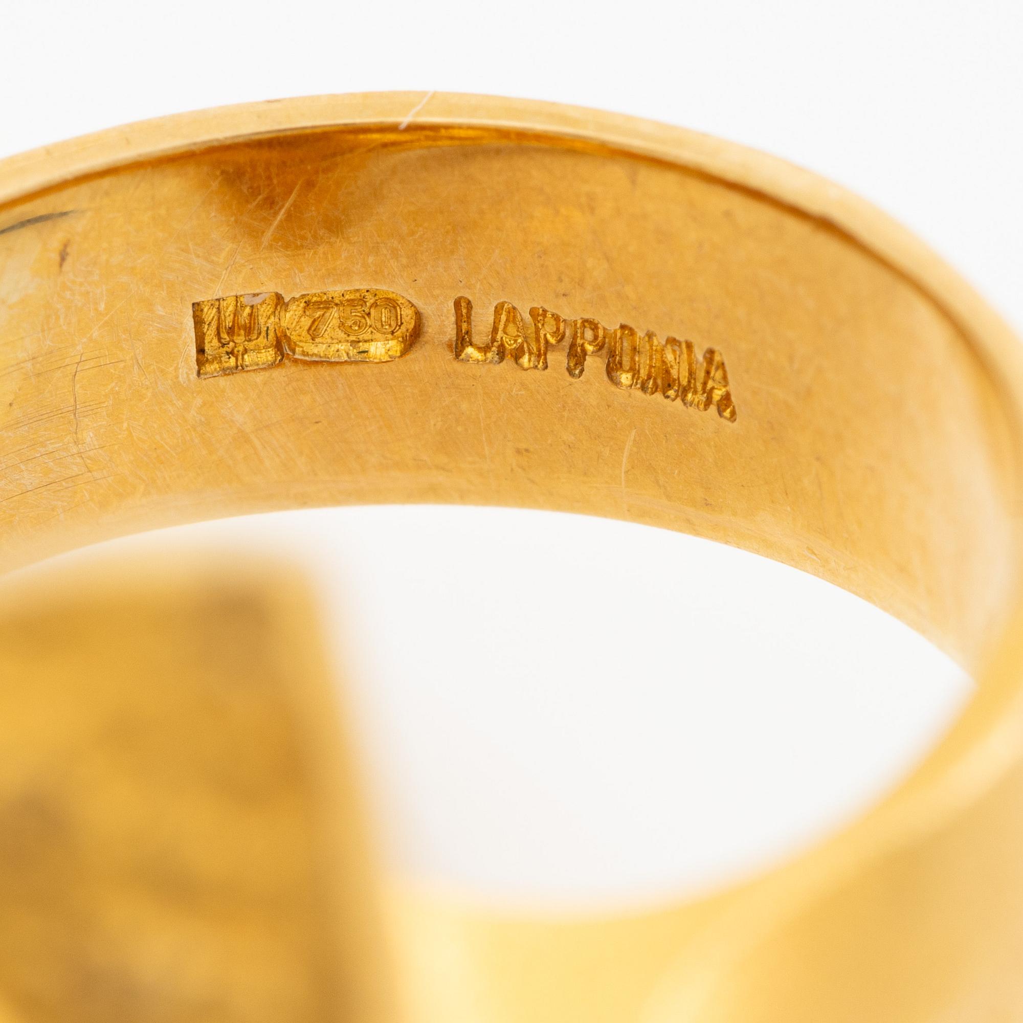 Björn Weckström, ring 18K guld med odlade pärlor, Finland. För Lapponia.
