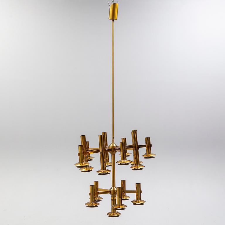 A brass ceiling light by Holger Johansson, Westal.