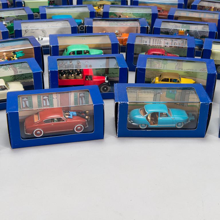 A 56-piece collection Tintin cars, Hergé-Moulinsart.