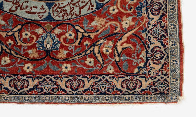 An antique pictorial Tabriz, Northwest Persia, c. 125 x 85 cm.